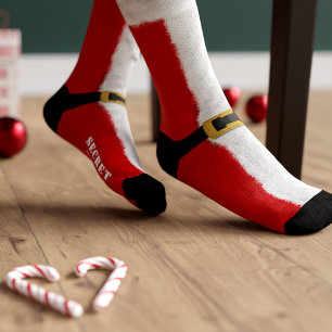 Calcetines de Navidad Divertidos Rojo y Blanco Reg