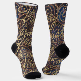 Calcetines de Navidad Navy Swirls