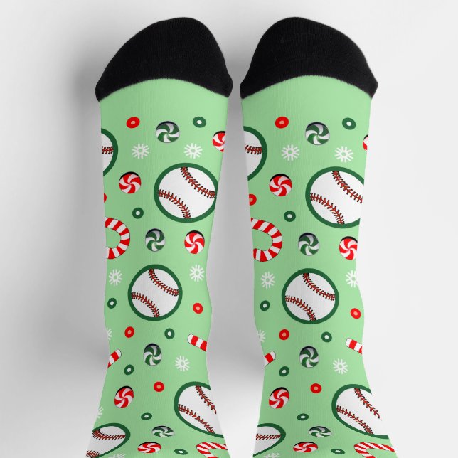 Calcetines de Navidad Regalos de béisbol (Arriba)