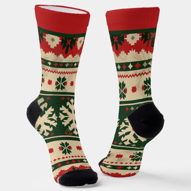 Calcetines de Navidad rojos y verdes con nombre (Angular)