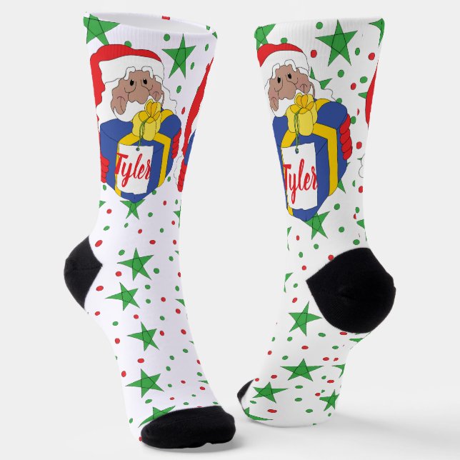 Calcetines de Navidad Santa Más Oscuro (Angular)
