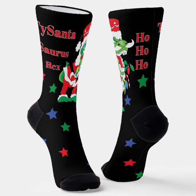 Calcetines de Navidad TySantaSaurus Rex (Angular)