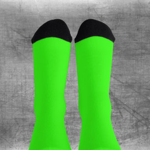 Calcetines de Neón Verde Sólido – Personalizables 