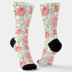Calcetines de nombre de patrón floral de color de 
