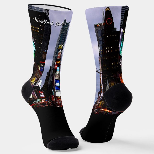 Calcetines de Nueva York Times Square NYC Souvenir (Angular)