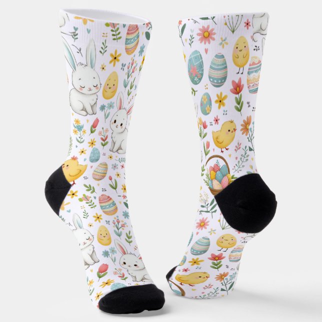 Calcetines de Pascua con modelo de conejo y huevo (Angular)