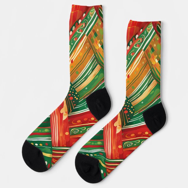 calcetines de patchwork de fiesta (Izquierda)