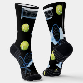Calcetines de patrón de acuarela azul para el Día