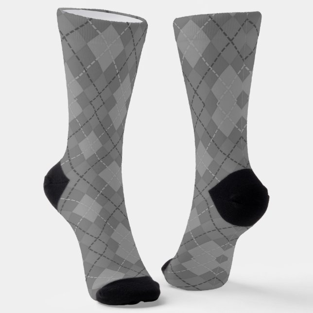 Calcetines de patrón de argyle gris (Angular)