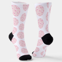 Calcetines de patrón de bolas rosadas