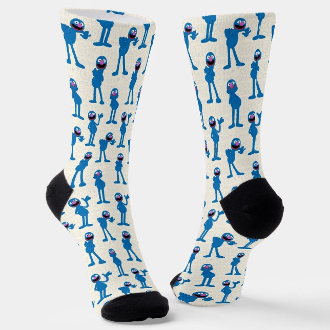 Calcetines de patrón de cute Grover (Angular)