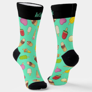 Calcetines de patrón de helado