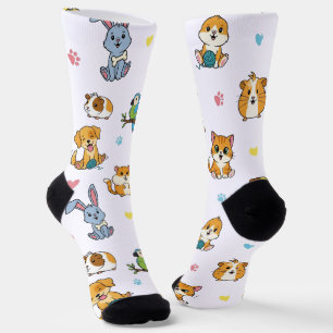 Calcetines de patrón de Mascota de Personalizado A