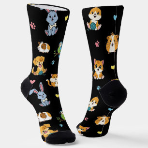 Calcetines de patrón de Mascota de Personalizado A
