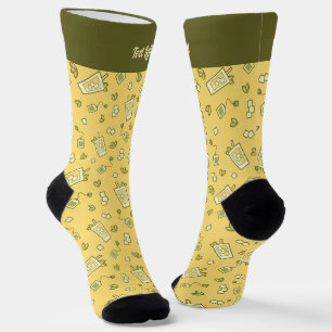 Calcetines de patrón de té con hielo