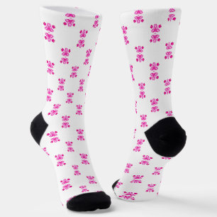 Calcetines de patrón rosado caliente