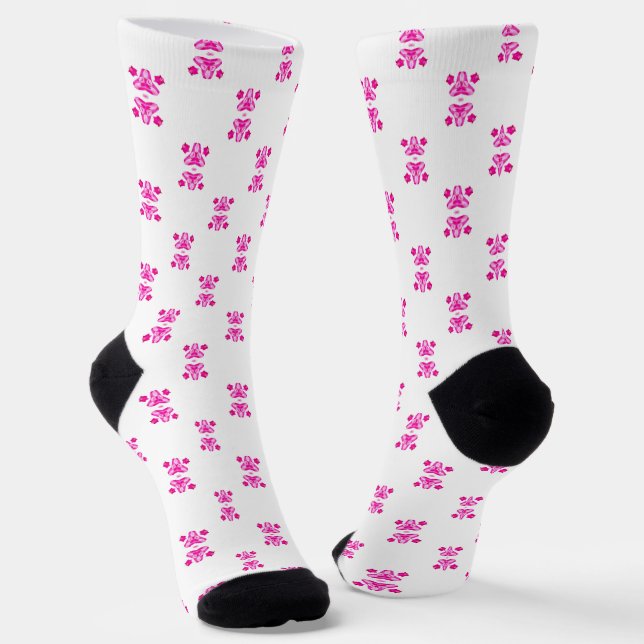 Calcetines de patrón rosado caliente (Angular)