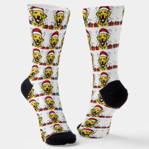 calcetines de perro con gorras Navidades