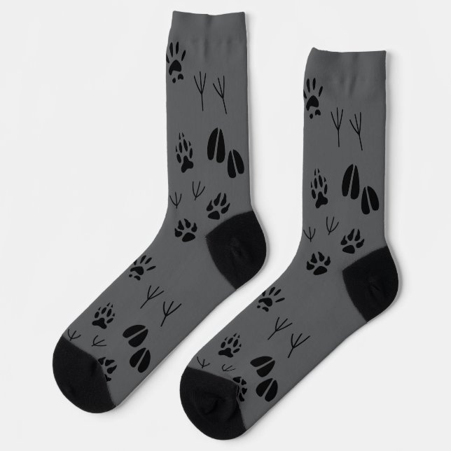 Calcetines de pistas de animales (Izquierda)