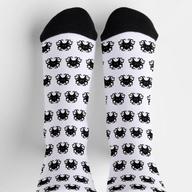 Calcetines de Pulpo - B&W - Unisex (Arriba)