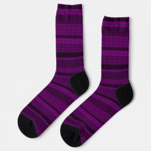 Calcetines de punto de imitación morado