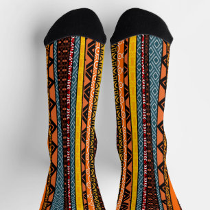 Calcetines de rayas de Mudcloth moderno Afro Pop