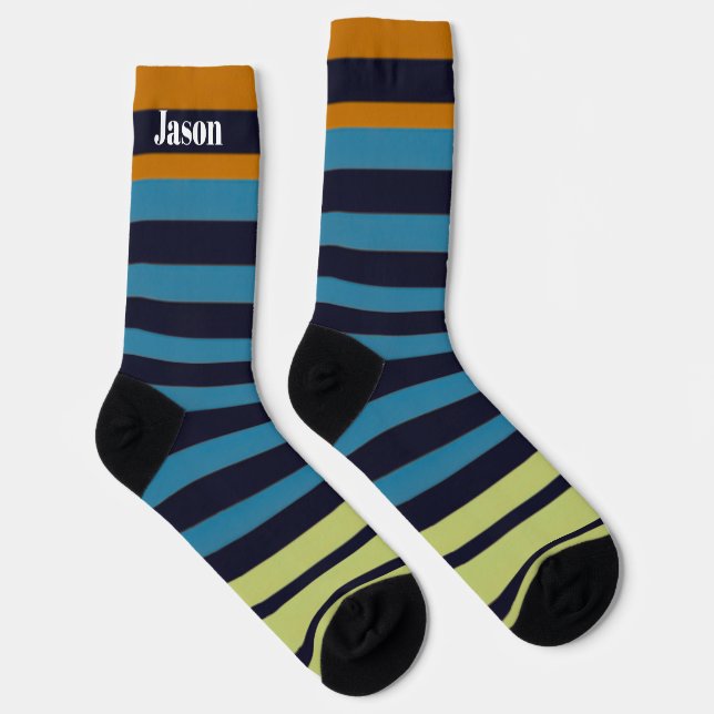 Calcetines de rayas para papá Calcetines de tripul (Derecha)
