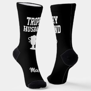 Calcetines de regalo para marido trofeo con nombre