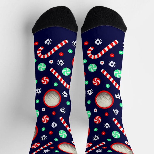 Calcetines de regalos de Navidad de golf (Arriba)