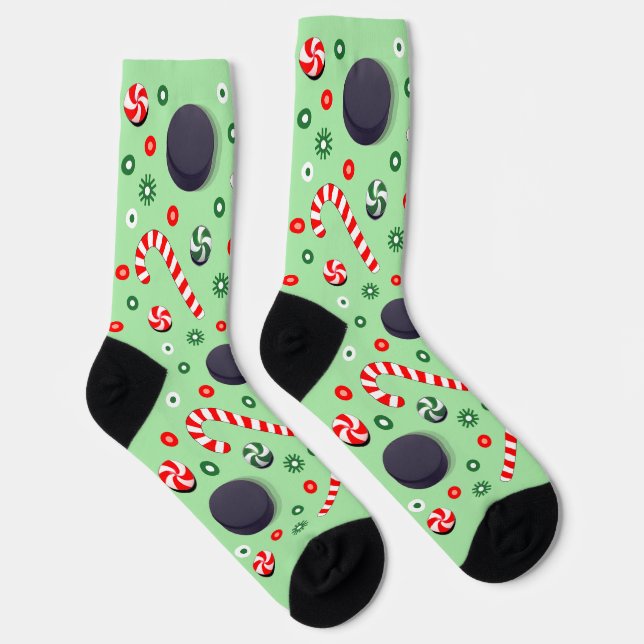 Calcetines de regalos de Navidad de hockey (Derecha)