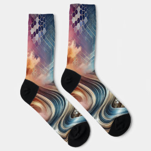 Calcetines De Resumen De Swirl Cósmico