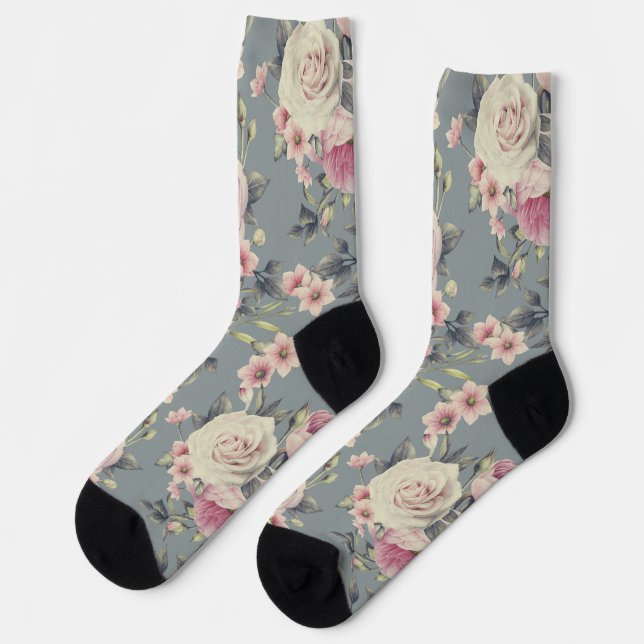 calcetines de rosas rosadas (Izquierda)