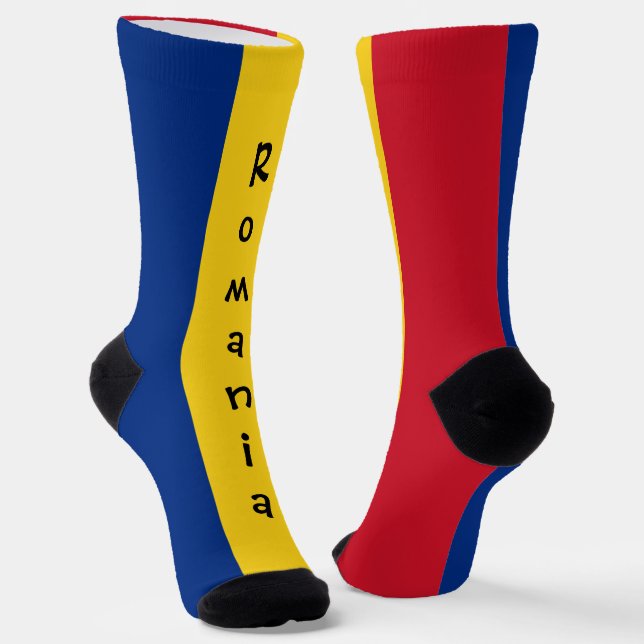Calcetines de Rumania, zócalos de moda patrióticos (Angular)