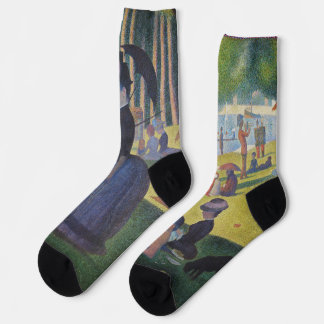 Calcetines de Seurat Painting Sunday On La Grande