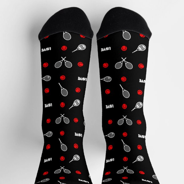 Calcetines 🎾 de tenis en blanco y negro 🎾 (Arriba)