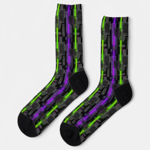Calcetines de tiras de energía láser Cyberpunk