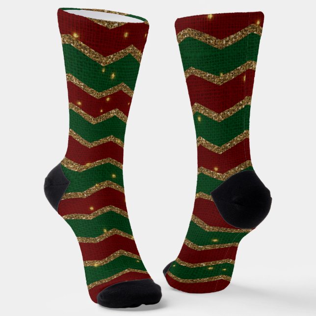 Calcetines de tripulación-Calcetines de Navidad fe (Angular)