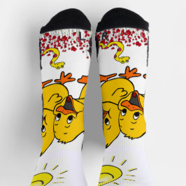 Calcetines de tripulación Chicas Amarillo Floral S