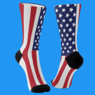 Calcetines de tripulación con bandera americana –