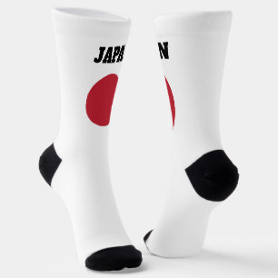 calcetines de tripulación con bandera de JAPÓN