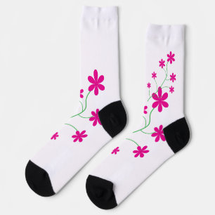 Calcetines de tripulación con estampado floral ros