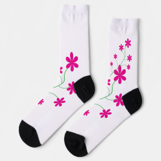 Calcetines de tripulación con estampado floral ros