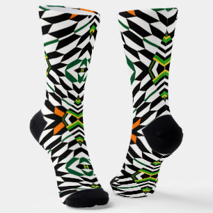 Calcetines de tripulación con estilo boho tribal a