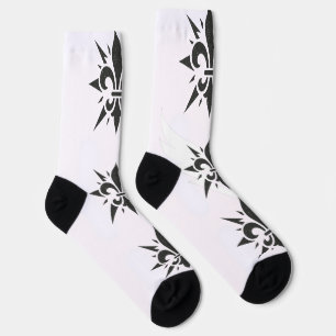 Calcetines de tripulación con "Fleur-de-lis estili