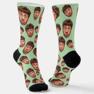 Calcetines de tripulación con foto divertida perso