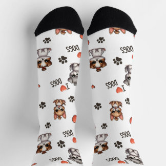 Calcetines de tripulación con patrón de cachorro l