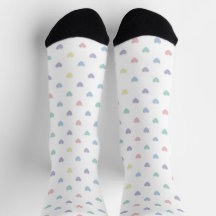 Calcetines de tripulación con patrón de corazón pa