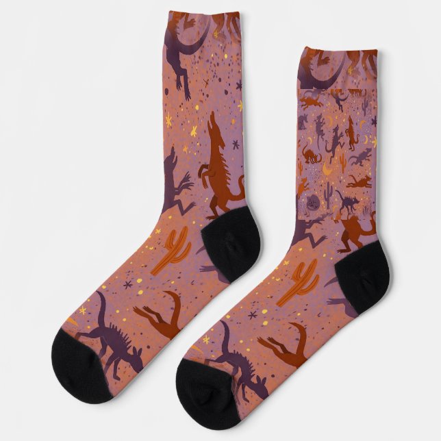 Calcetines de tripulación con patrón de criptid de (Izquierda)