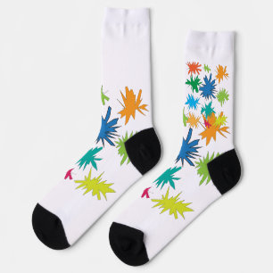 Calcetines de tripulación con patrón de explosión 