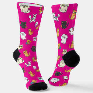 Calcetines de tripulación con patrón de mascotas d